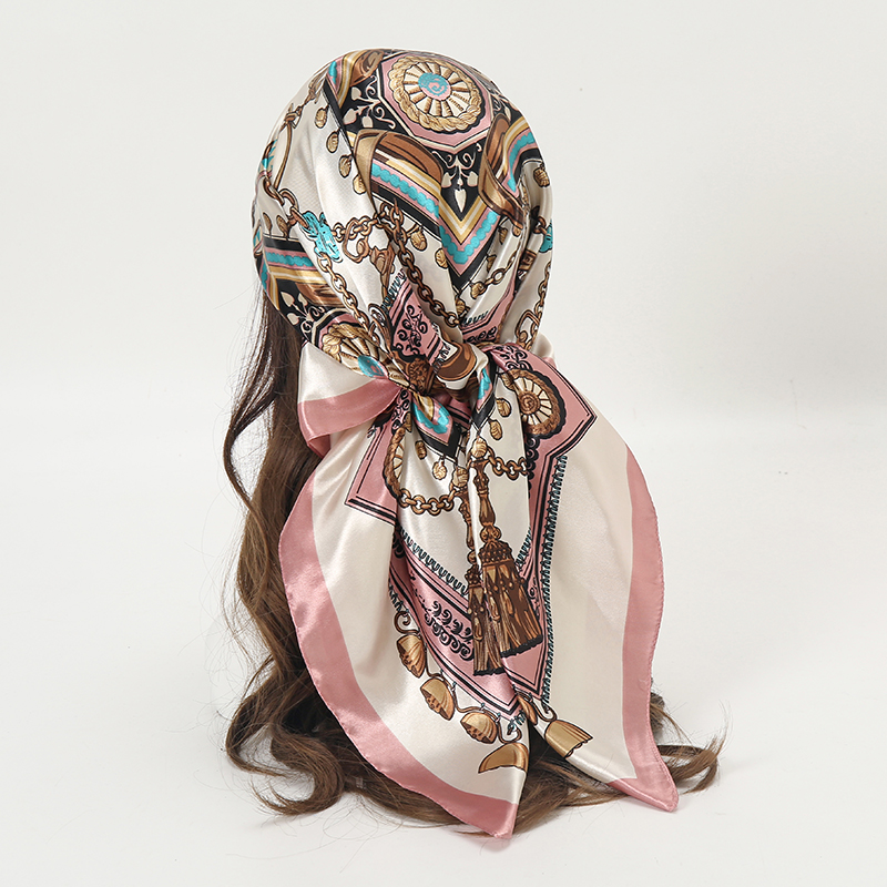 Women'S Fashion Headbands - Foulard carré en satin pour femme,