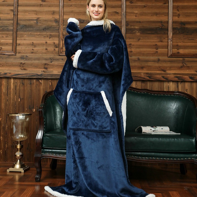 Hoodie Women Oversized - Couverture en flanelle super longue et