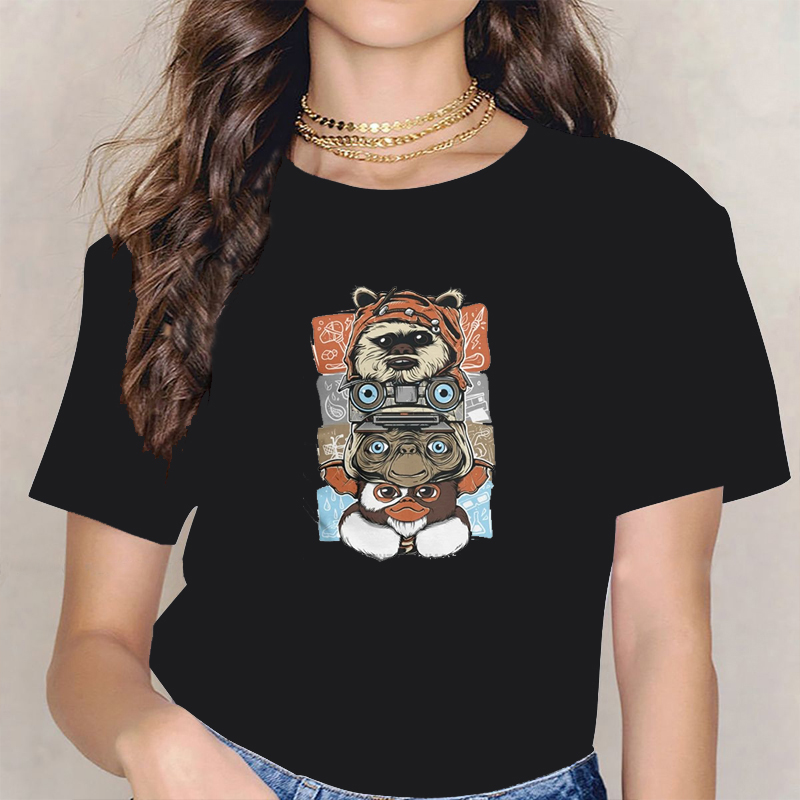 Women Fashion 80S - T-shirt Gremlins Gizmo Monster Gremlin à