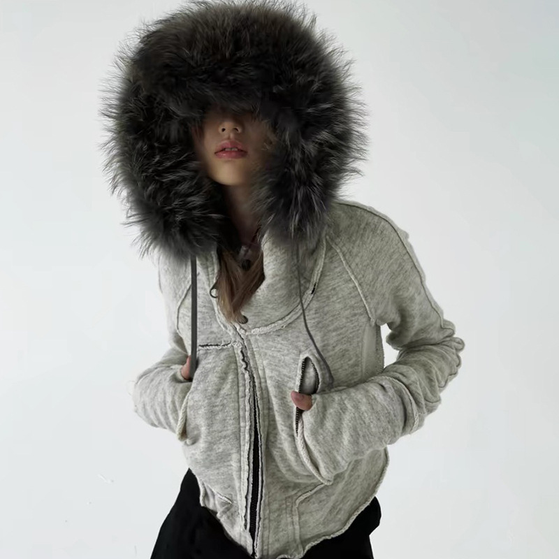 Women'S Fashion Zip Up Hoodies - Sweats à capuche zippés vintage pour