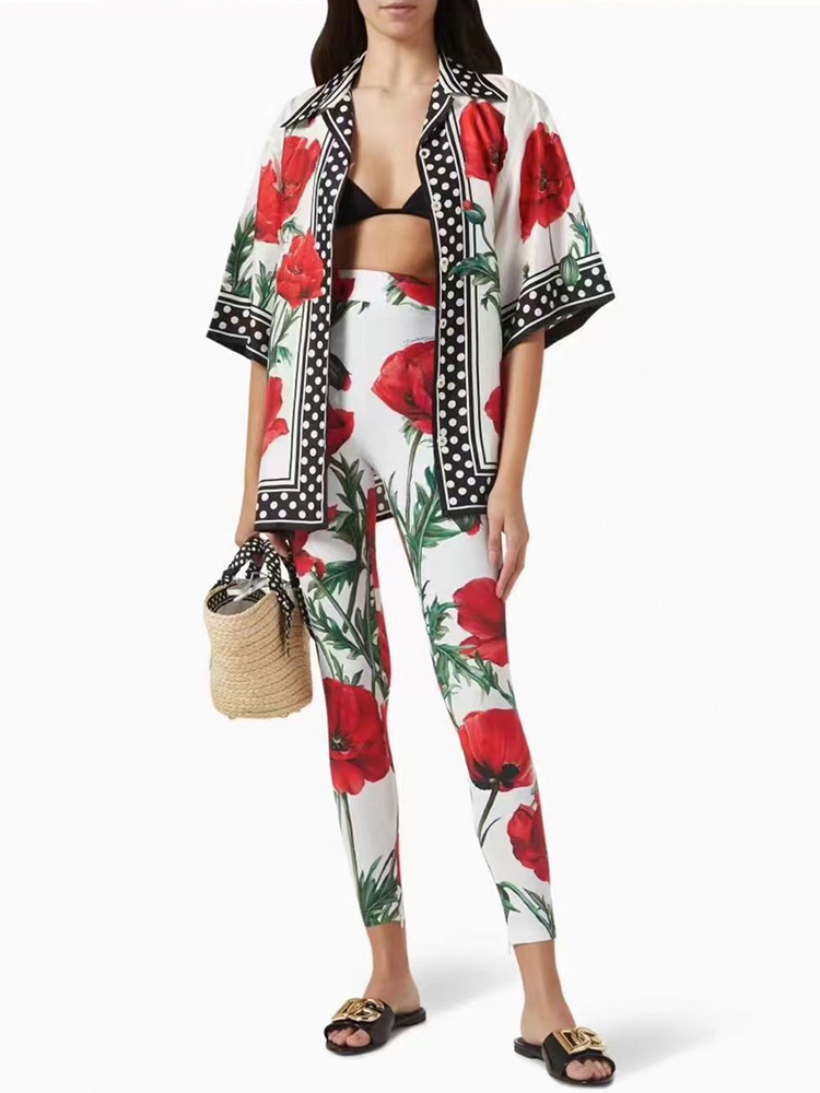 Women'S Fashion Pajamas - Pyjama rétro à imprimé géométrique de