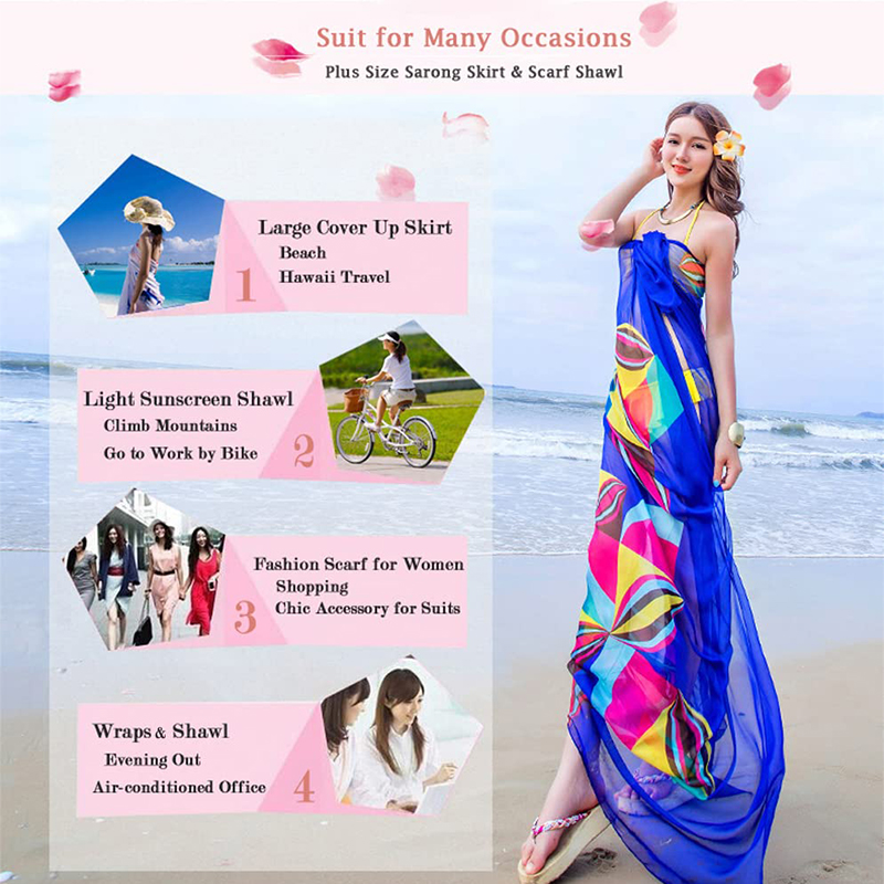 Parbones-Écharpe de plage en m - Printed Wrap Skirt avis et prix