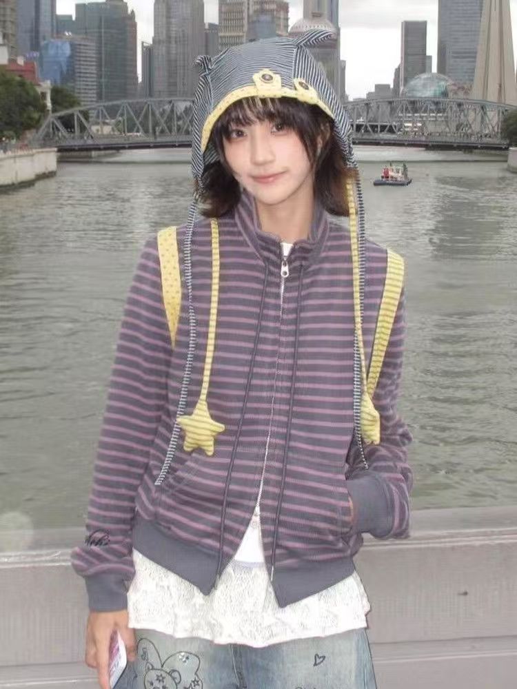 Cardigan rayé vintage style gr - Women'S Fashion In The 90S avis et prix