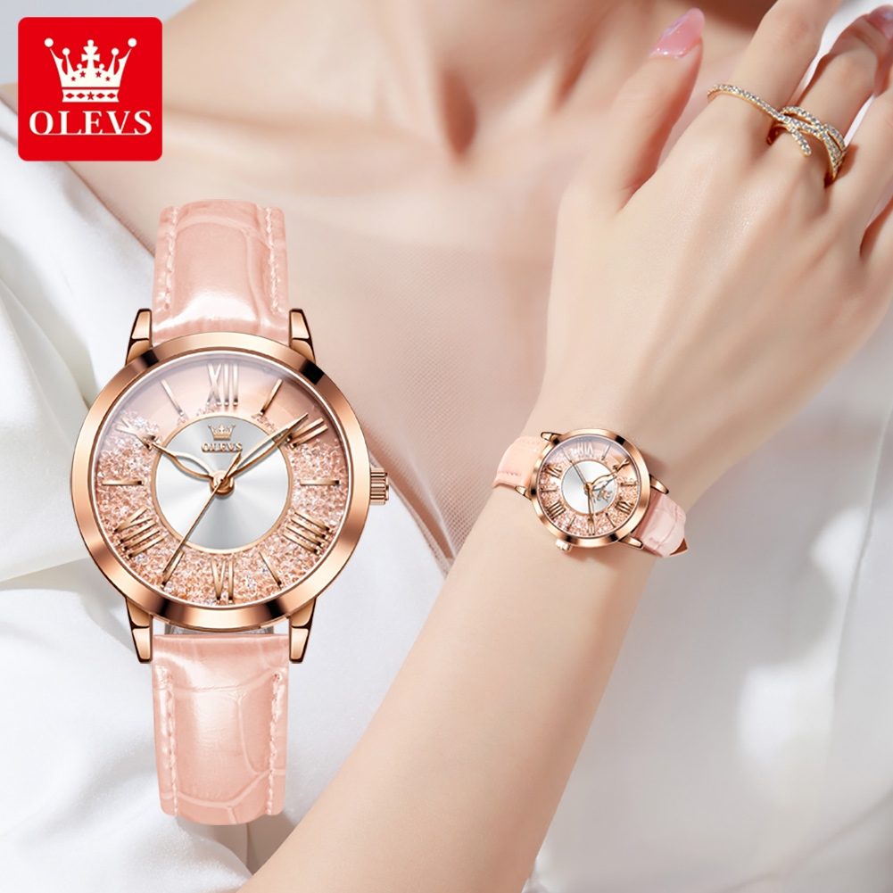 Montre OLEVS originale en cuir - Women'S Fashion Digital Watch avis et prix