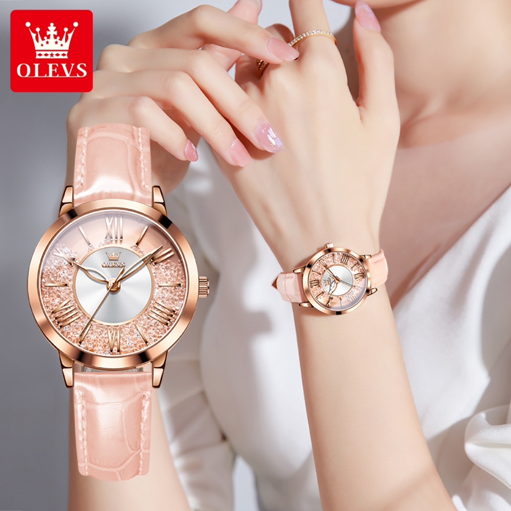 Montre OLEVS originale en cuir - Women'S Fashion Digital Watch avis et prix