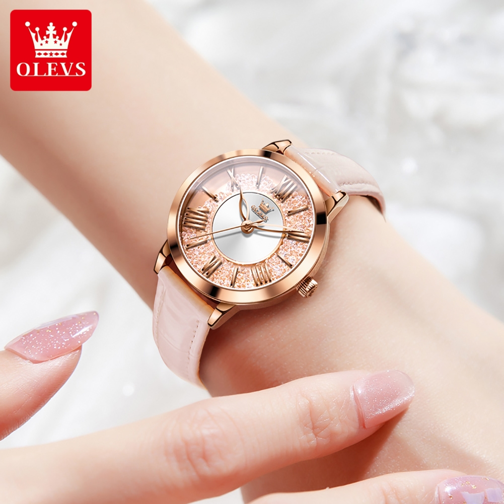 Montre OLEVS originale en cuir - Women'S Fashion Digital Watch avis et prix