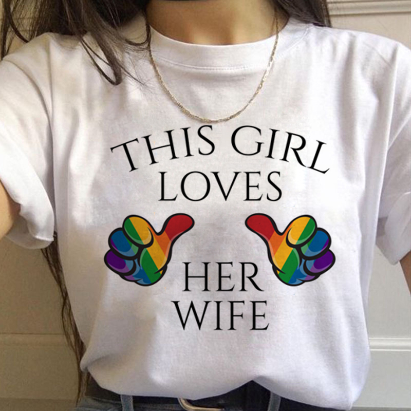 T-shirt Lgbt arc-en-ciel avec  - Women'S Fashion In The 90S avis et prix