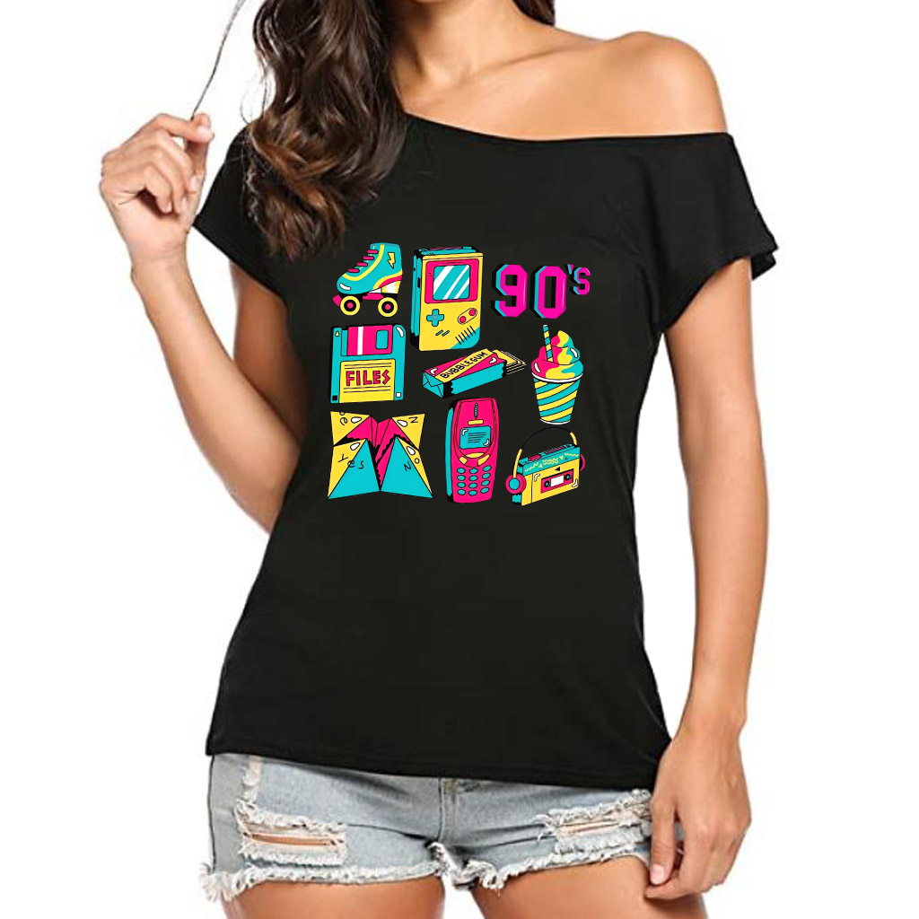 T-shirt à épaules dénudées pou - Women'S Fashion In The 90S avis et prix