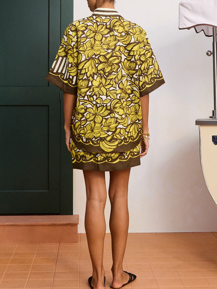 Ensemble deux pièces à imprimé - Printed Wrap Skirt avis et prix