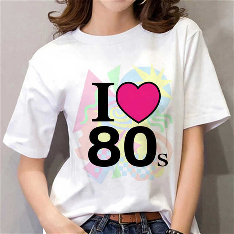 T-shirt femme années 80, noir/ - Women Fashion 80S avis et prix