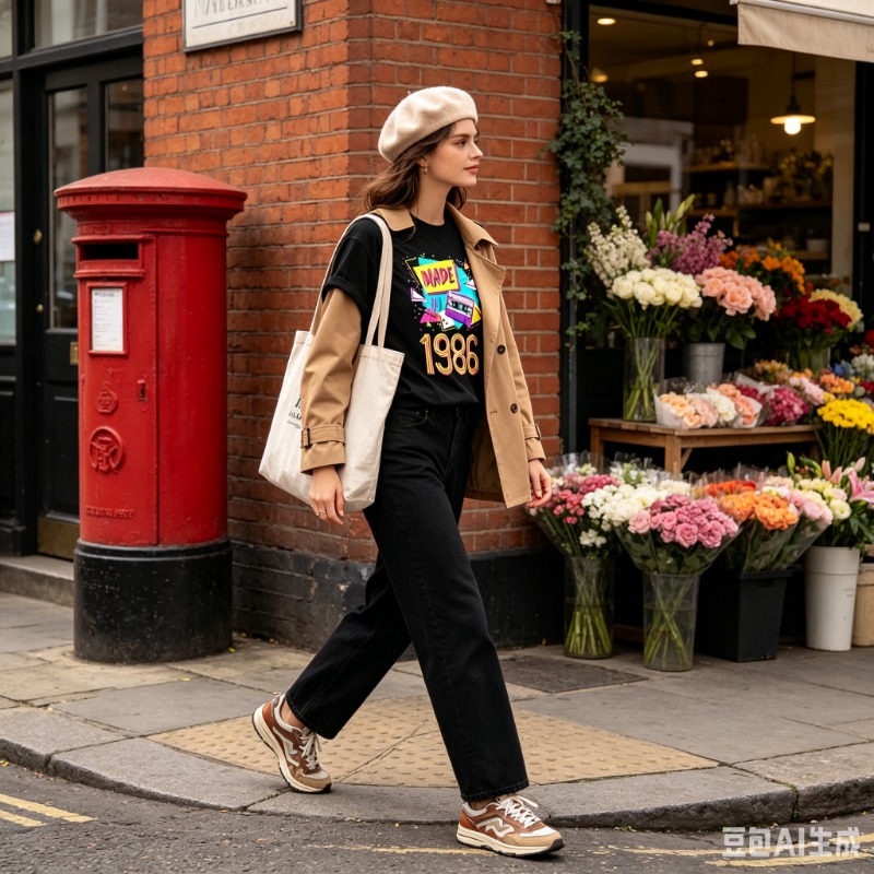 T-shirt graphique rétro années - Women Fashion 80S avis et prix