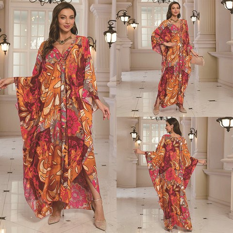 Nouveau 2025 Kimono de plage a - Printed Wrap Skirt avis et prix