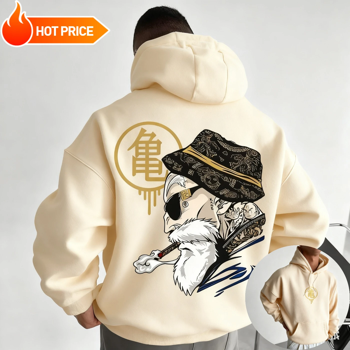Maître Roshi Dragon Ball Saiya - Hoodie Women Oversized avis et prix