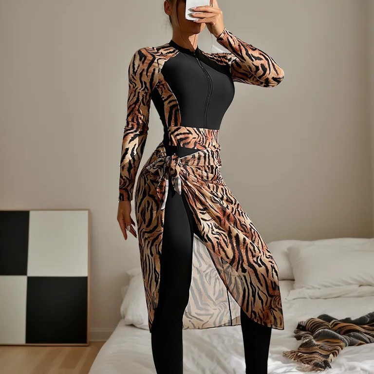 Burkini musulman modeste 2026, - Printed Wrap Skirt avis et prix