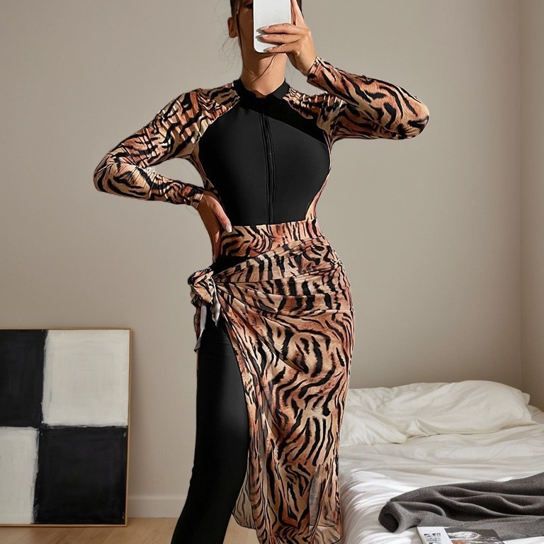 Burkini musulman modeste 2026, - Printed Wrap Skirt avis et prix