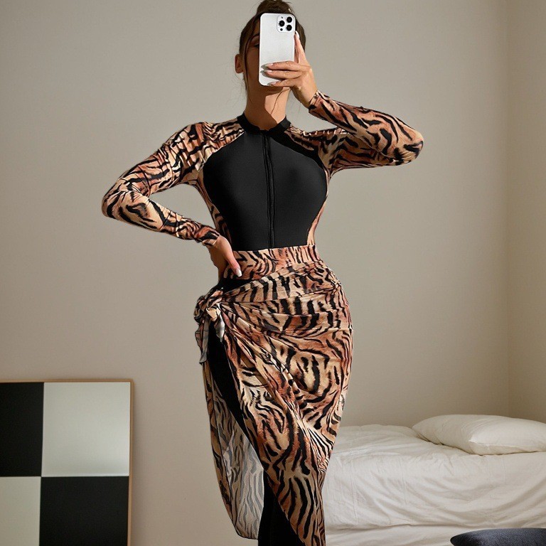 Burkini musulman modeste 2026, - Printed Wrap Skirt avis et prix